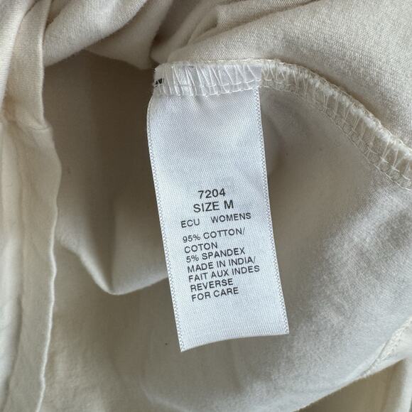 WoolRich Long Sleeve Crew Neck T-Shirt Woman’s Size M Ivory Cream Off White - Picture 6 of 10